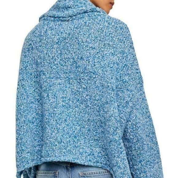 Free People Blue Marine BFF With Cowl Neck Sweater - Picture 2 of 9